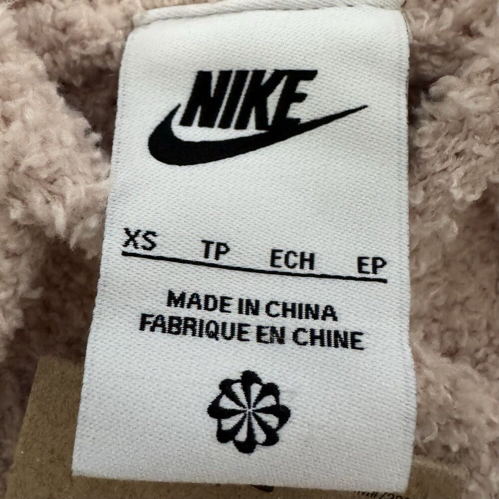 Nike Women's Plush Sherpa Hoodie in Light Pink - Picture 10 of 12
